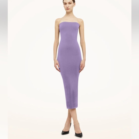 Wolford Fatal Dress Maxi Stretch Tube Dress Versatile in Magenta Hot Pink Purple - Picture 14 of 14